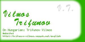 vilmos trifunov business card